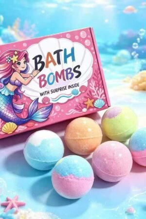 Toyora Mermaid Bath Bombs with Surprise Inside (Pack of 6)