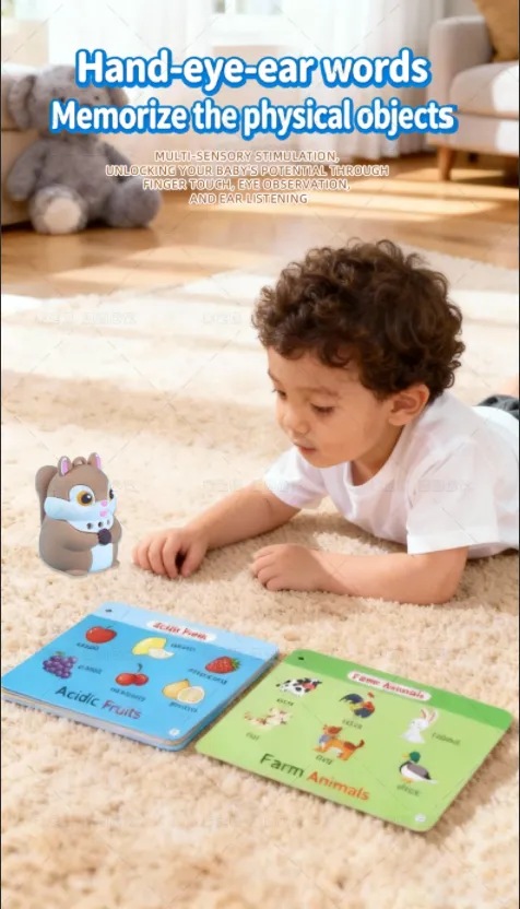Talking Squirrel with 55 Double-Sided Educational Flash Cards for Kids - Image 4